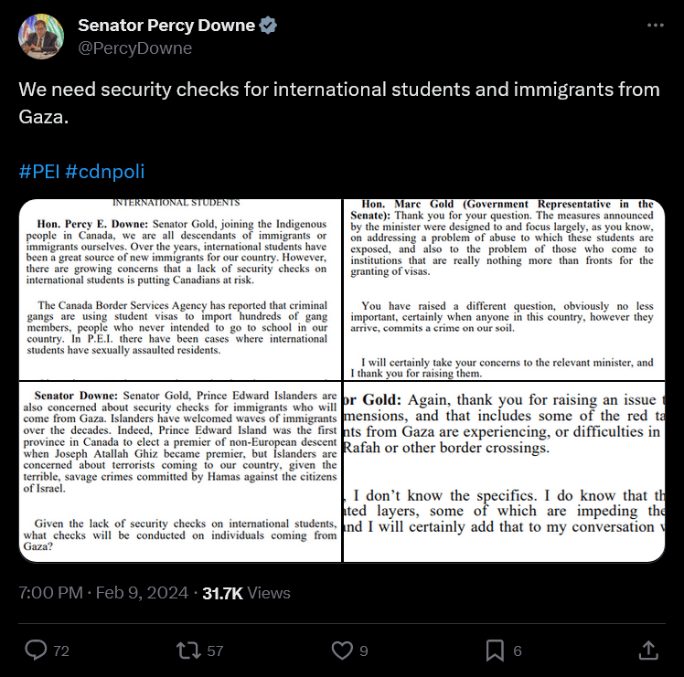 BIPOC USHR Statement on Senator Percy Downe’s Islamophobic and Racist Comments